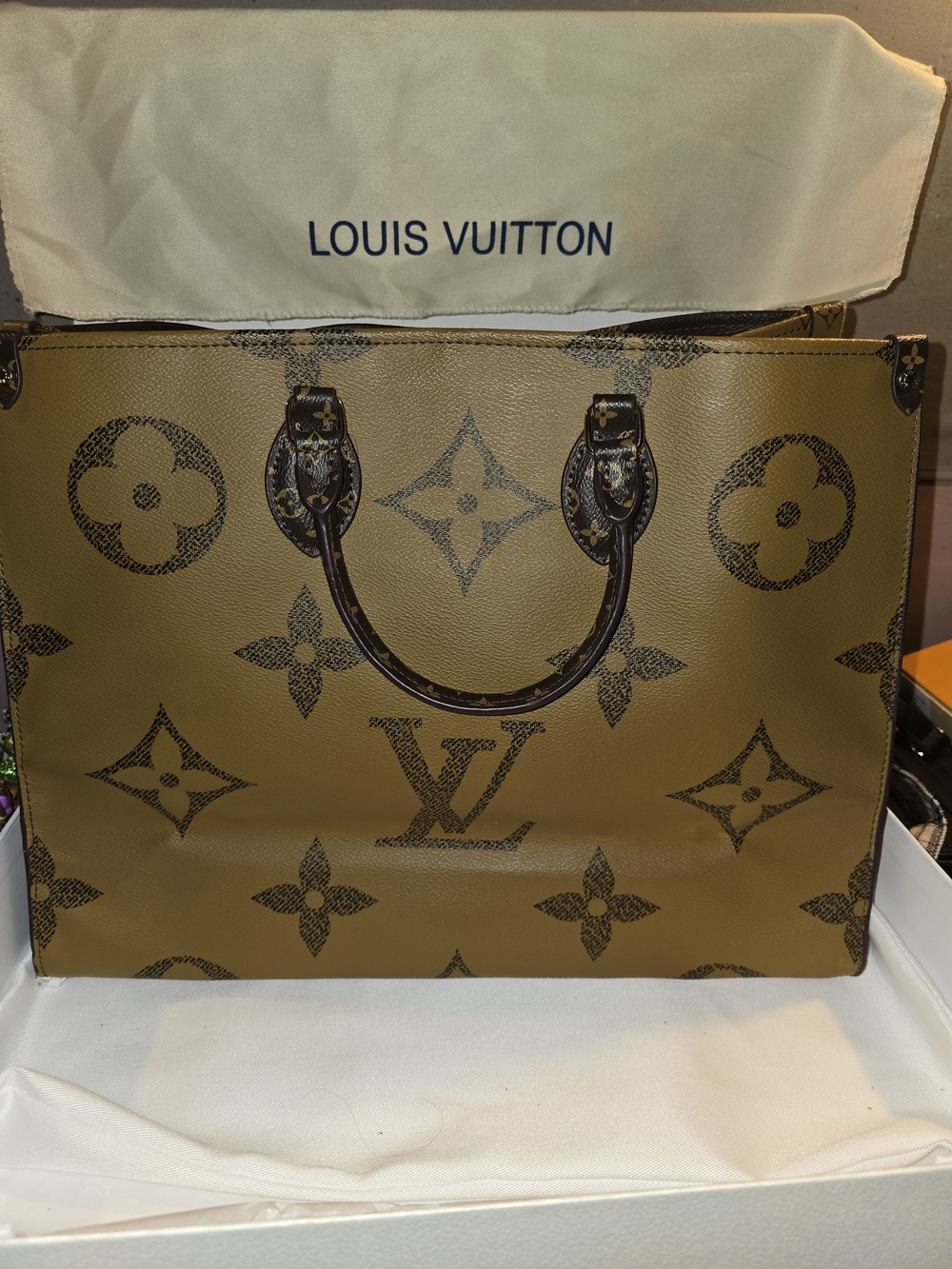 Louis Vuitton Brown Monogram Reversible Tote Bag - Picture 2 of 10